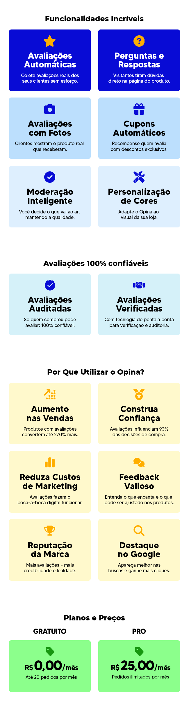 Benefícios do Opina